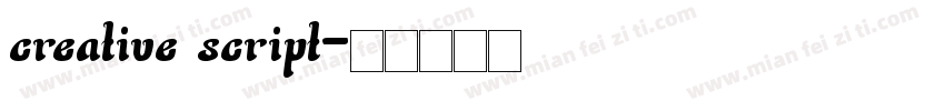 creative script字体转换
